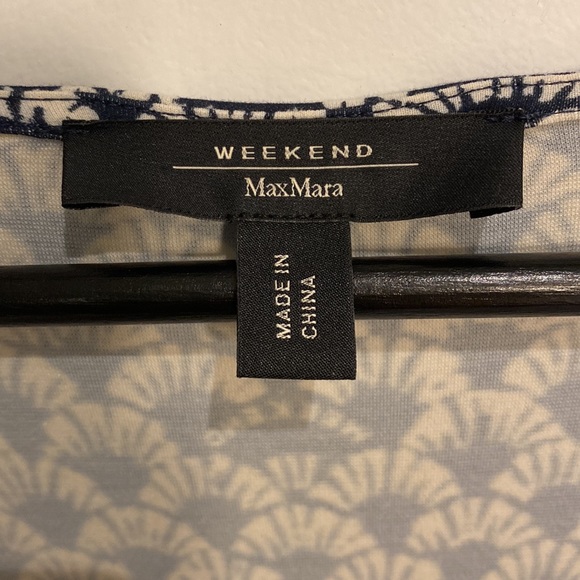 Weekend Max Mara - Ramo Wrap Dress - Print - Navy Blue and White - New/No Tags - Picture 8 of 9